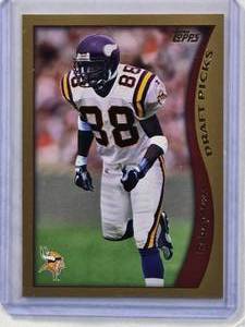 lot 268 image: Randy Moss Gold Rookie SP 1998 Topps Draft Picks #352