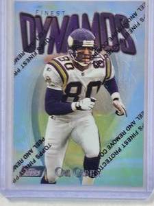 lot 272 image: Cris Carter 1997 Topps Finest Dynamos Insert Card 127 Theme D26