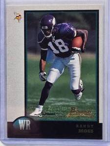 lot 279 image: Randy Moss Rookie 1998 Bowman #182