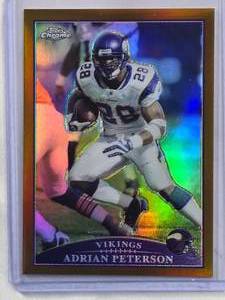 lot 285 image: Adrian Peterson 2009 Topps Chrome Gold Refractor #TC28 Numbered 6649