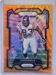 lot 288 image: John Randle 2023 Panini Prizm Orange Wave Refractor #196 Numbered 1660