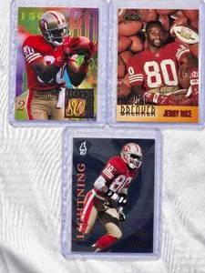 lot 289 image: Lot of 3 Jerry Rice Cards