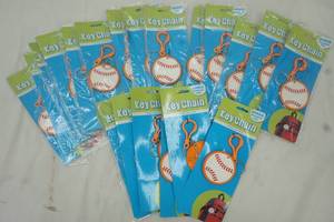 lot 242 image: Plastic baseball key chains - 20