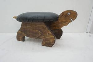 lot 104 image: turtle foot stool