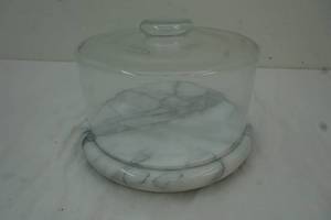 lot 112 image: Marblequartz base cake storer