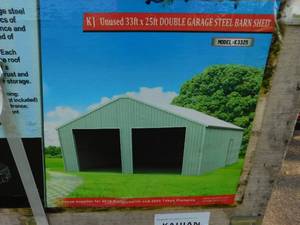 lot 5 image: NEW Double Garage Storage Building - 33 x 25