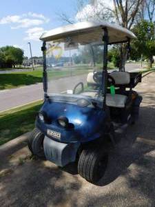 lot 19A image: EZ Go RXV Gas Golf Cart - For Parts or Repair