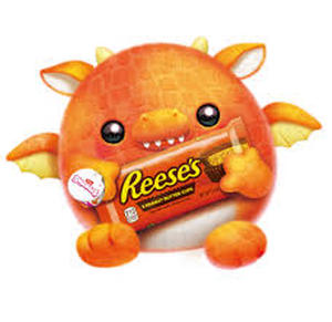 lot 4 image: 5 Surprise Snackles Series 1 Plush Dragon and Reeses