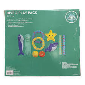 lot 63 image: Coconut Grove Dive & Play Pack Reef Gang Set of 10 Pool Toys