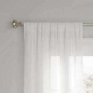 lot 78 image: Set of 2 1pc Light Filtering Farrah Window Curtain Panel - Threshold-54W x 84L-White