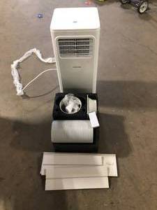 Vissani 5,000 BTU 115-Volt Portable Air Conditioner for 150 sq. ft. Rooms with Dehumidifier and Remote in White   Customer Returns See Pictures