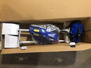 WILD BADGER POWER 26 cc 2-Stroke 2-in-1 Gas Full Crank Straight Shaft Grass Trimmer with Brush Cutter Blade and Bonus Harness Customer Returns See Pictures