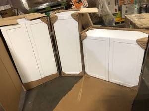 Lot of Assorted Kitchen Cabinets Various Models and Conditions Customer Returns See Pictures
