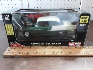 lot 16 image: Racing Champions Limited Edition Hot Rod 55 Chevy 124 Scale Die Cast