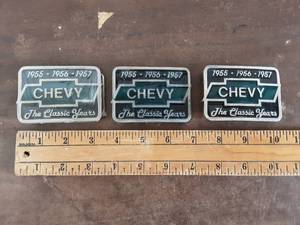lot 39 image: 3-Chevy Belt Buckles