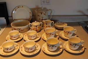 Halls Mary Dunbar Jewel Autumn Leaf China