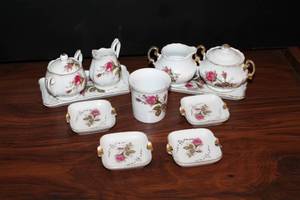 Royal Sealy Moss Rose China Set