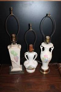 French Provincial China Table Lamps