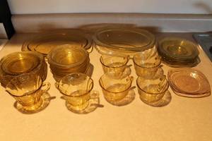 Amber Depression Glassware