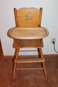 Mid Century Wooden Highchair