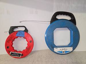 lot 151 image: Fish tape Ideal Tuff Grip 100 and Stream Line 50