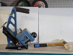 lot 215 image: Primatech P260 Hardwood floor nailer with mallet
