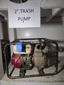 lot 137 image: 2 Trash Pump with Honda GX160 motor 5.5 HP