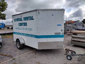 lot 63 image: 6x10 Enclosed Trailer (gr1). 73 Door  &nbspDrop-down&nbspRamp