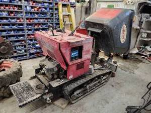 lot 34 image: Allen Concrete Track Buggy. AT16. 16 cubic ft capacity.  2,500 lb payload.
