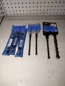 lot 248 image: Tru Cut 716 A-Taper Bit, ITM 516 x 6  Drill Bit, Bosch Bulldog Concrete Drill Bits