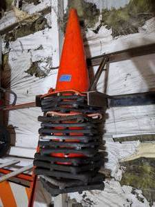 lot 282 image: (16) Large orange traffic cones