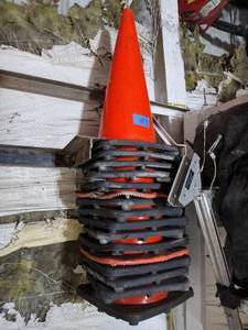 lot 281 image: (16) Large orange traffic cones