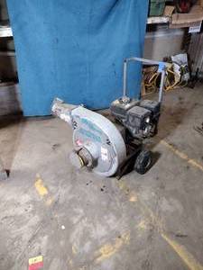 lot 65F image: Insulation Vacuum. 40 long, 32 wide, 25 tall with handle removed.  Honda GX390 gas engine started up