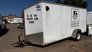 lot 61 image: 2021 United 6x14 Enclosed Cargo Trailer, Model XLV-614SA30-S, Dexter single axle