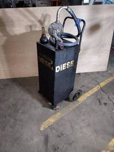 lot 337 image: Arksen Portable Diesel Caddy Fuel Storage Tank on rolling wheels