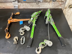 lot 368 image: 2 Tekton Single-line winches Forged Ratchet Load Binder Quick Link Clevis Grab Hook