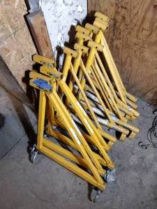 lot 134C image: (13) Scaffolding  base outriggers for work tower