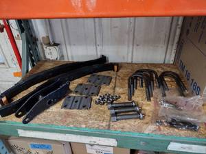 lot 428 image: (2) Dump Trailer Dexter Slipper Leaf Springs, 072-031-00 U-bolts, U-Bolt Plates, Hex Nuts, Shackle Bolts