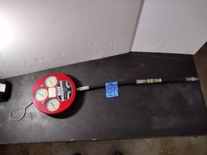 lot 155A image: Mico quadrigage Model 02740016 consists of three interconnected pressure gauges in a single metal housing