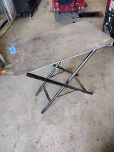 lot 250A image: Hobart Steel folding welding table