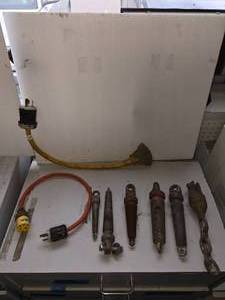 lot 157F image: 30amp adapter for generator. Helium tank regulator valves and more