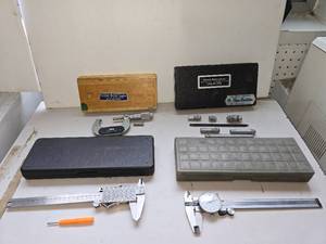 lot 286J image: Vintage VIS MICROMETER Made In Poland New Britain Micrometer parts Dial Caliper. Digital Caliper