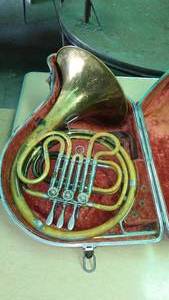 lot 507 image: French Horn with Case.