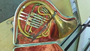 lot 508 image: French Horn with Case.