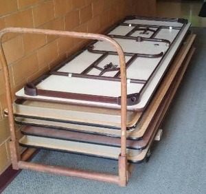lot 568 image: Folding Tables with Cart (5).