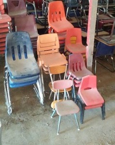 lot 573 image: Plastic Chair Variety (Approx. 24)