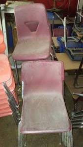 lot 574 image: Youth Chairs (14) Burgandy.