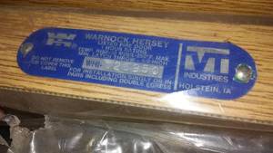 lot 639 image: Warnock Hershey Fire Door. See Pics For Full Details.