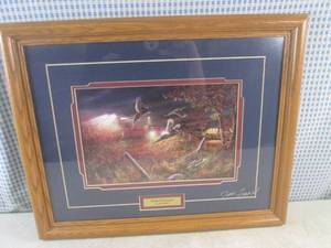 lot 14 image: (D-1) Framed Signed Jim Hansel Field Of Dreams Print - Signed On Glass - 20 34 x 16 34