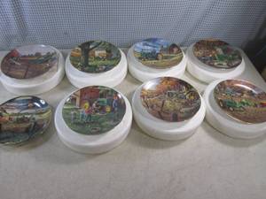 lot 42 image: (EW3) The Danbury Mint Life On The Farm (John Deere) Collector Plate Set of 8